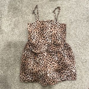 Girls Janie & Jack Leopard Romper Size 7